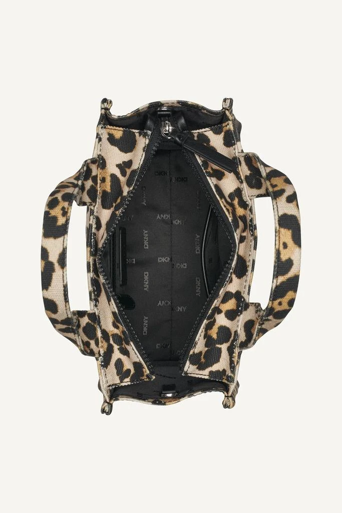 DKNY HADLEE LEOPARD PRINT SMALL LOGO TOTE 3