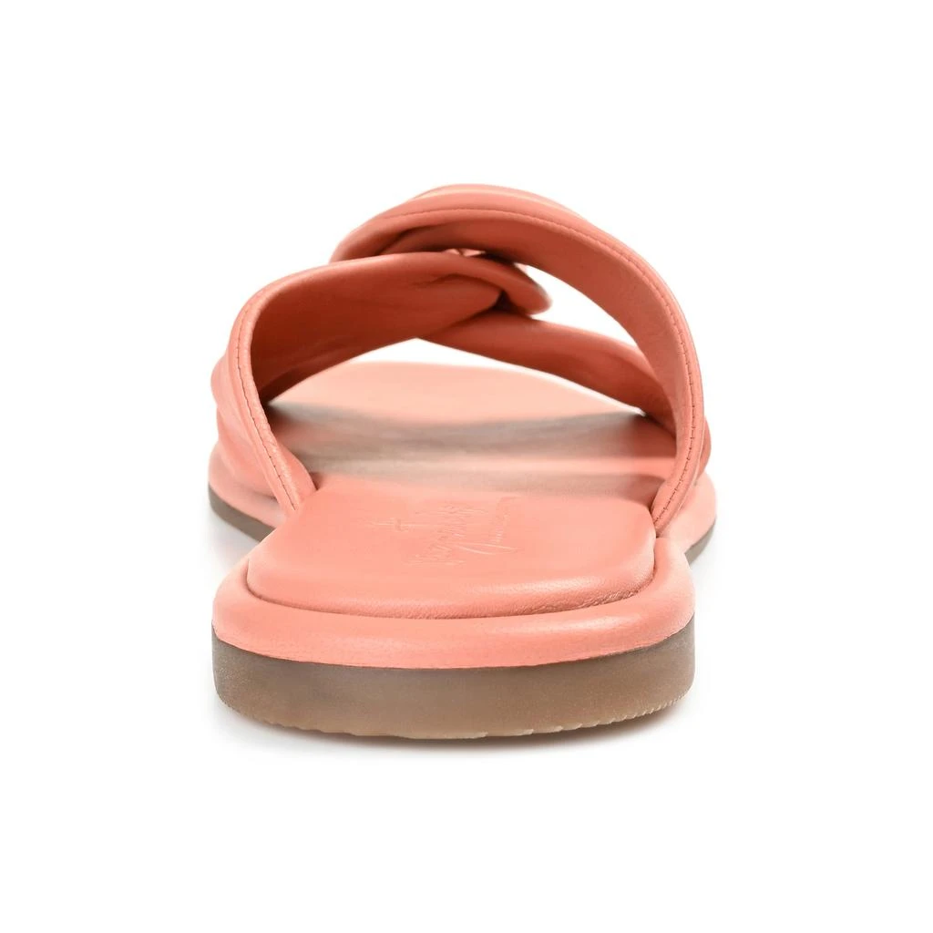 JOURNEE Journee Signature Womens Genuine Leather Kanndice Slip On Slide Sandals 3