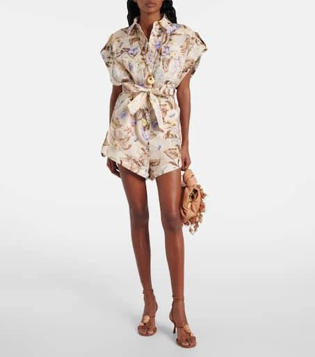 Zimmermann Floral linen romper 2