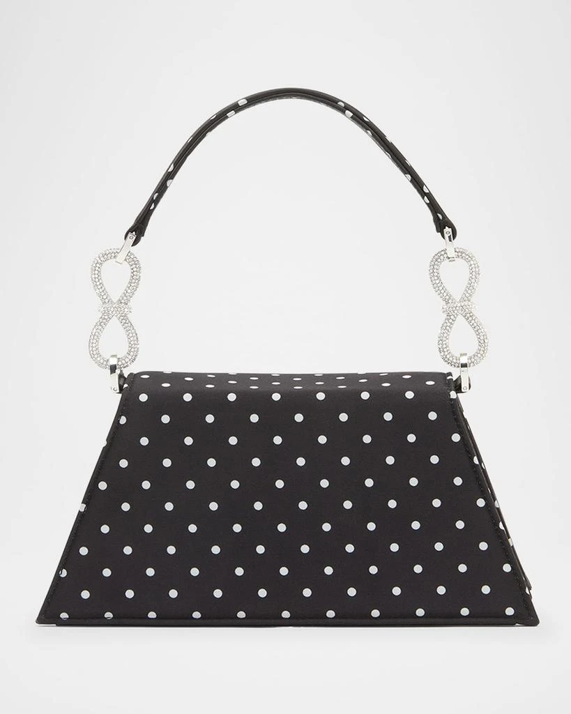 Mach & Mach Samantha Bow Polka Dot Satin Top-Handle Bag 5