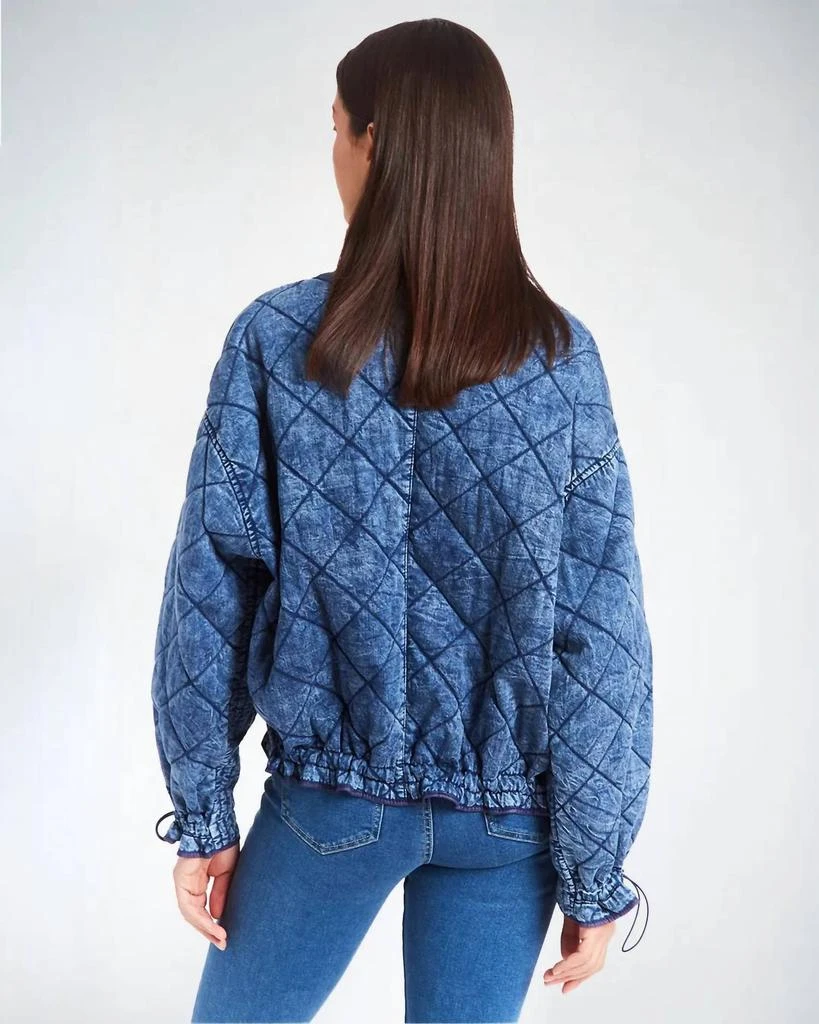 tractr Tractr - Diamond Quilted Reversible Denim Jacket 3