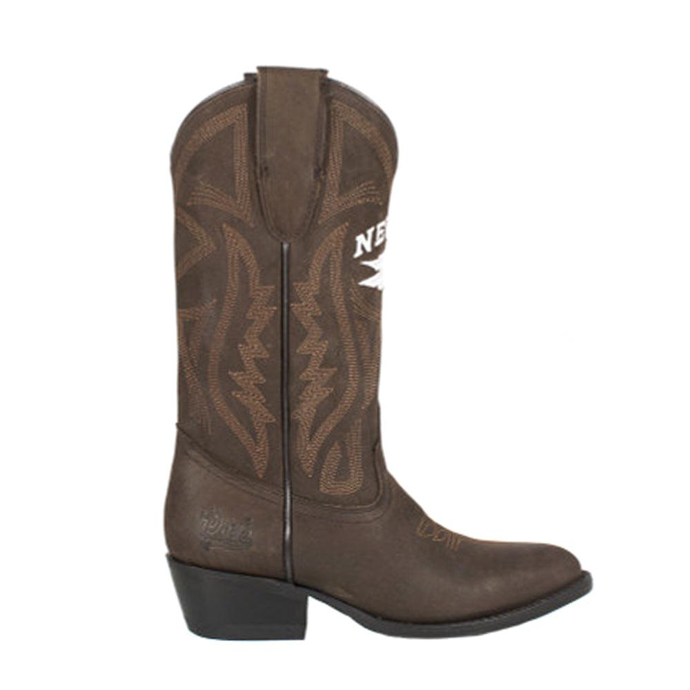 Gameday Boots University of Nevada Reno Embroidered Round Toe Pull On Cowboy Boots
