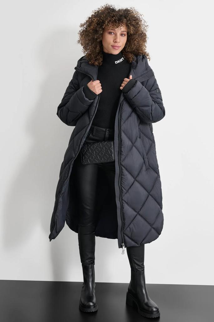 【DKNY】★コットンナイロンジャンパー★黒★ラビットファー★ロングコート ベストセラー 商品ファッション - 【DKNY】☆コットンナイロン