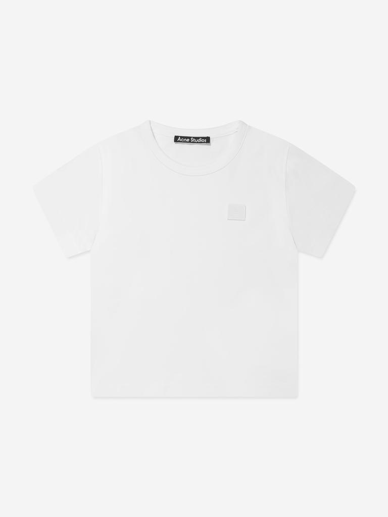 Acne Studios Kids Mini Nash Face T-Shirt in White