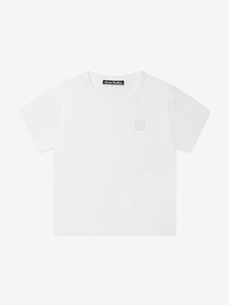 Acne Studios Acne Studios Kids Mini Nash Face T-Shirt in White 1