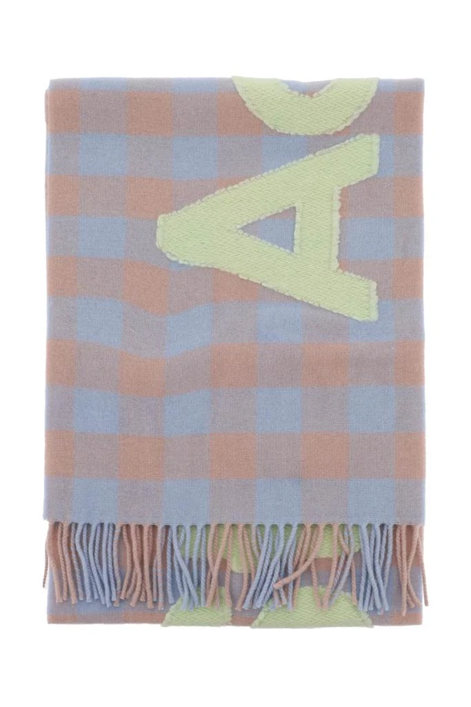 ACNE STUDIOS checked scarf with logo pattern 1