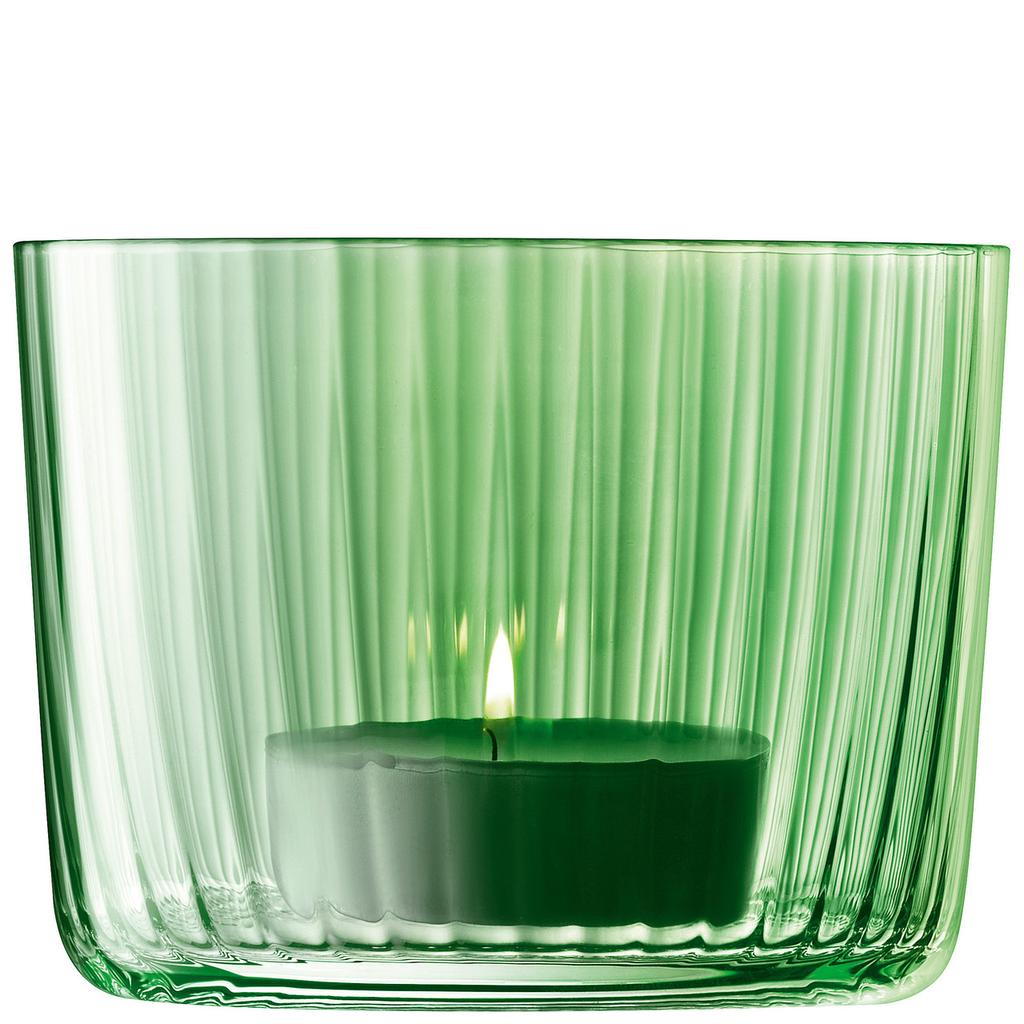 LSA International Gems tealight holder h6cm assorted jade x 4