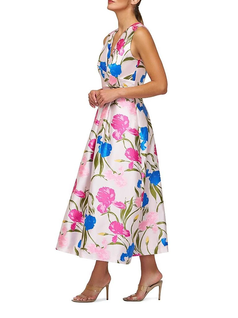Kay Unger Payton Jacquard Tea-Length Dress 4