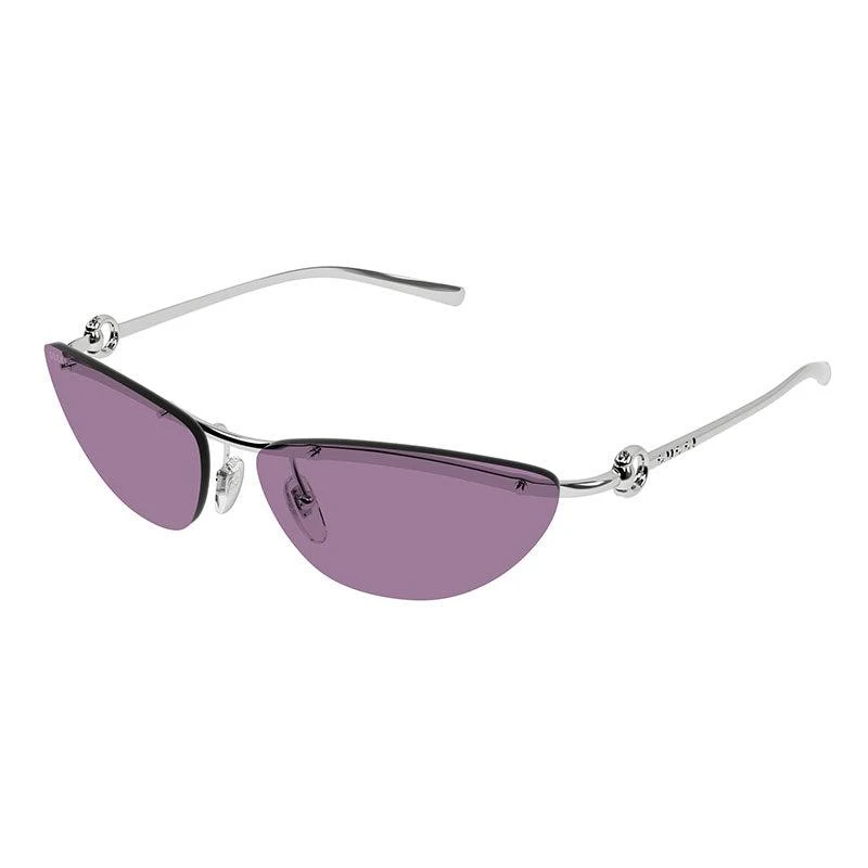 Gucci Gucci Cat Eye Rimless, with a Silver frame and Violet lens. 1