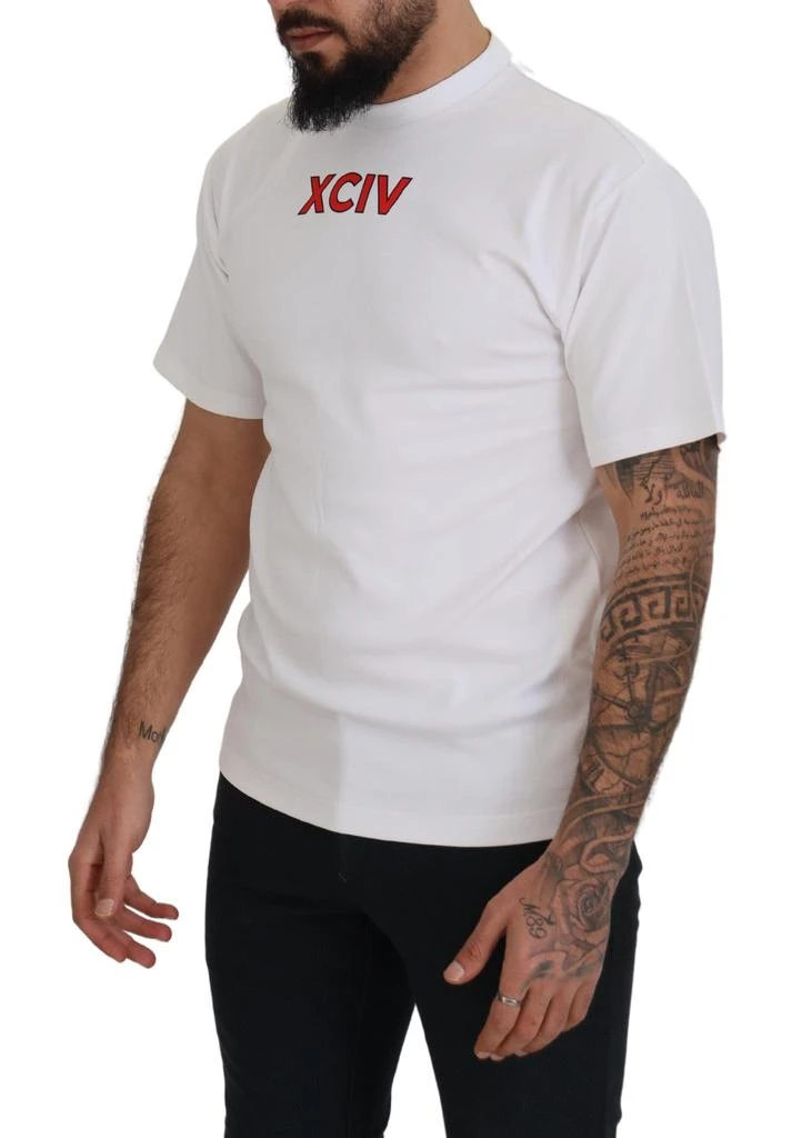 GCDS GCDS White Logo Print Cotton Short Sleeves T-shirt 2