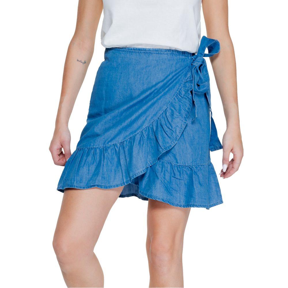 ONLY blue Cotton Women's Skirt
