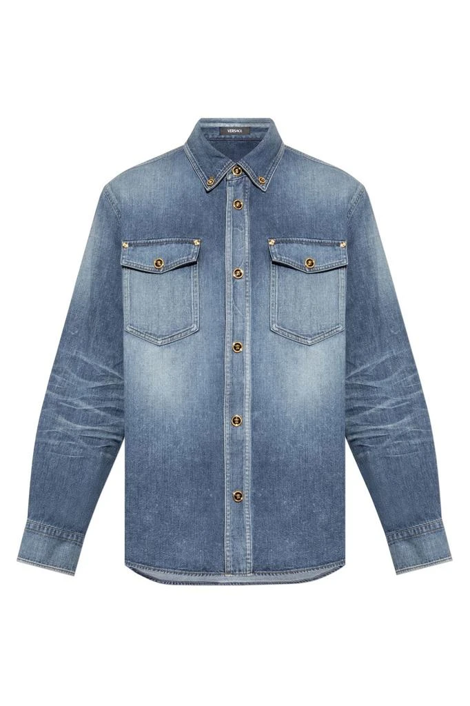 Versace Versace Button-Up Denim Overshirt from Cettire