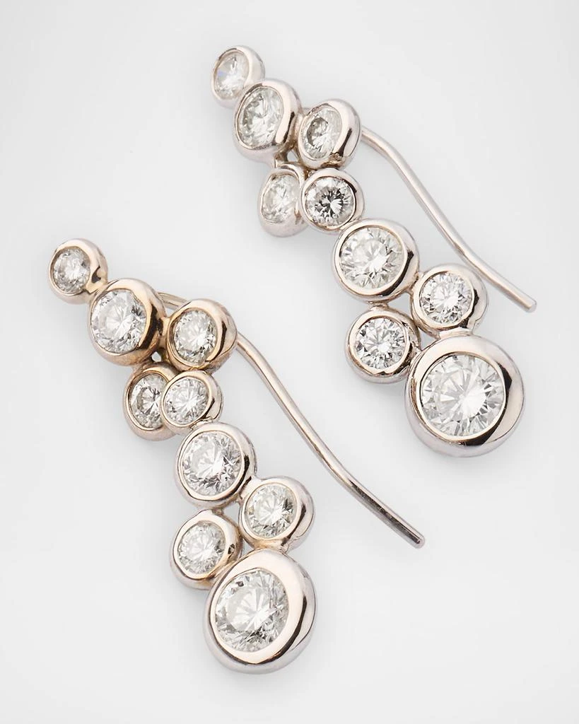 NM Estate Estate 18K White Gold Diamond Dangle Drop Earrings 3