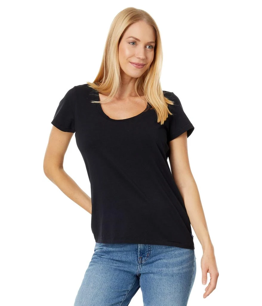 L.L.BEAN Soft Stretch Supima Tee Scoop Neck Short Sleeve 1