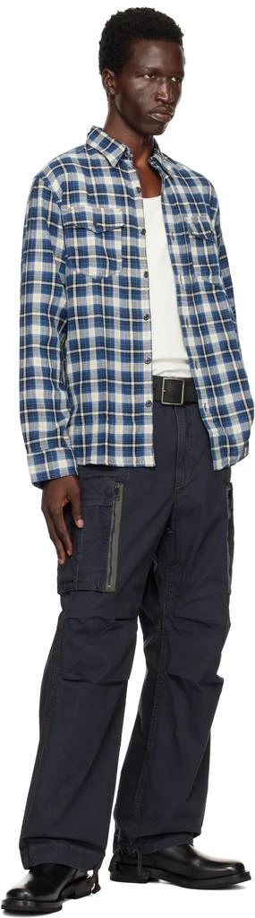 RRL Blue Plaid Twill Shirt 4
