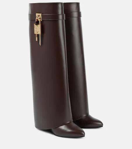 Givenchy Shark Lock leather knee-high boots 1