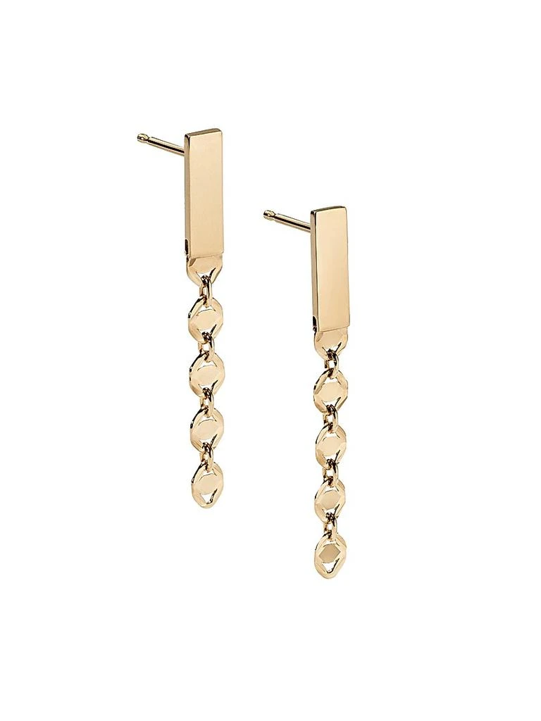 LANA Short 14K Yellow Gold Miami Linear Earrings 2
