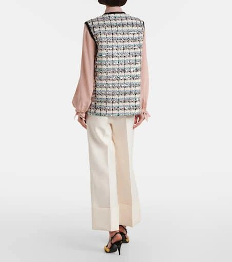 Valentino Mossi sequined cotton-blend tweed vest 3