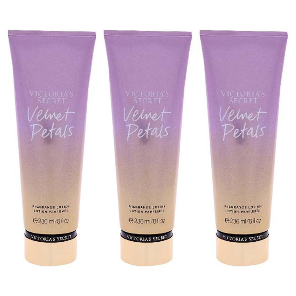 Victoria's Secret K0001099 Velvet Petals Fragrance Body Lotion for Women - 8 oz - Pack of 3