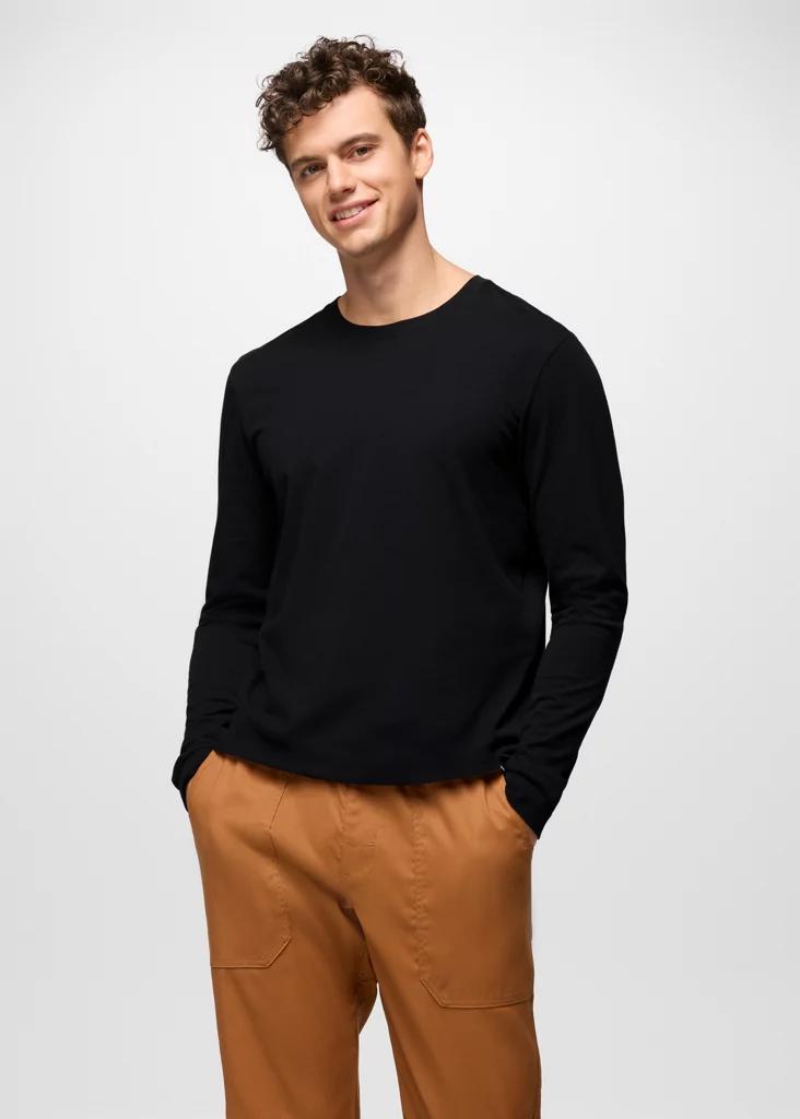Prana Mens prAna Everyday Long Sleeve Tee - Black