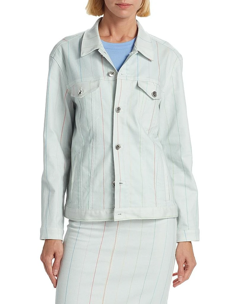 BruceGlen Printed Stretch Denim Jacket 3