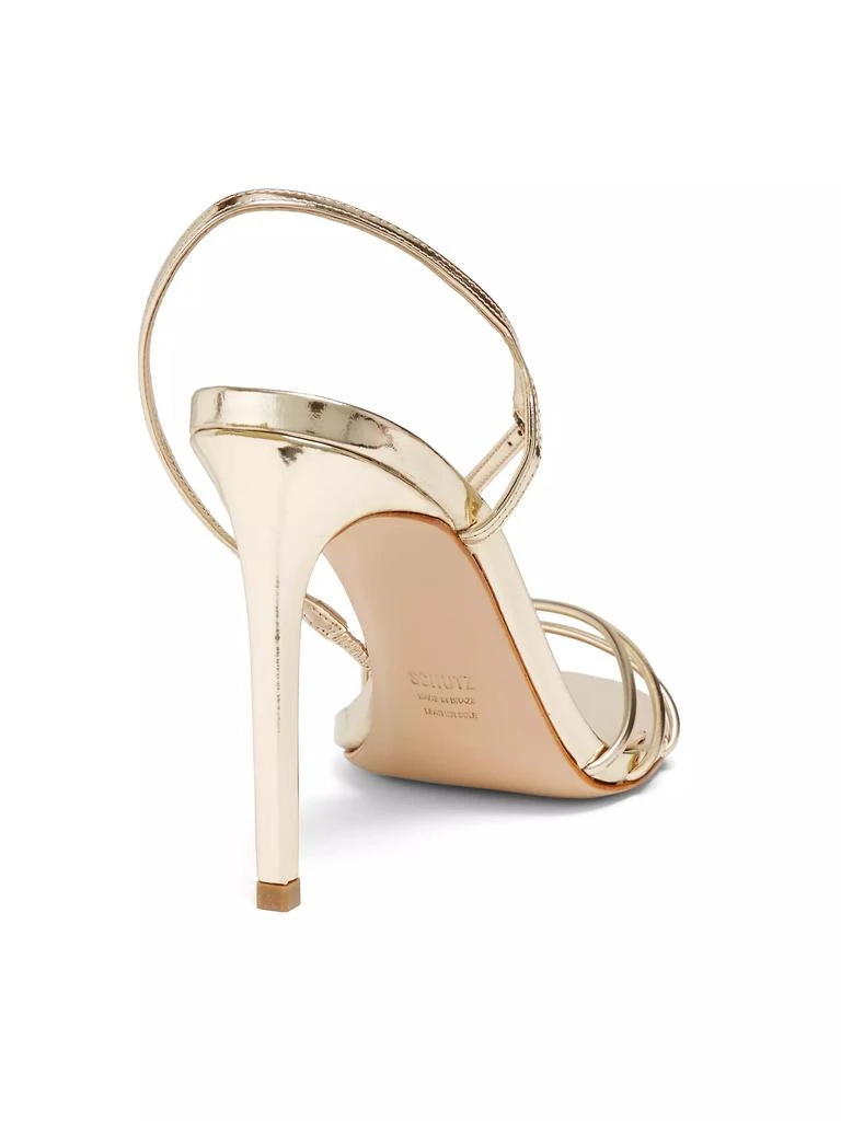 Schutz Inez 100MM Metallic Leather Sandals 3