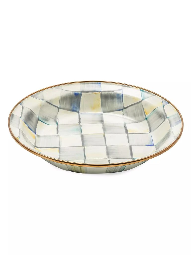 MacKenzie-Childs Sterling Check 4-Cup Enamel Pie Plate 2
