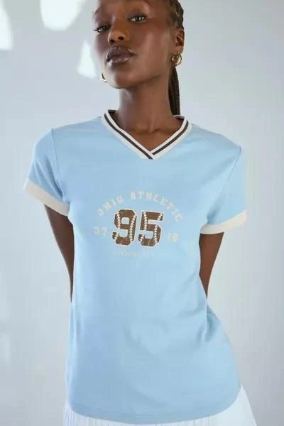 Urban Outfitters Ohio Athletics Department Graphic Ringer Baby Tee 1
