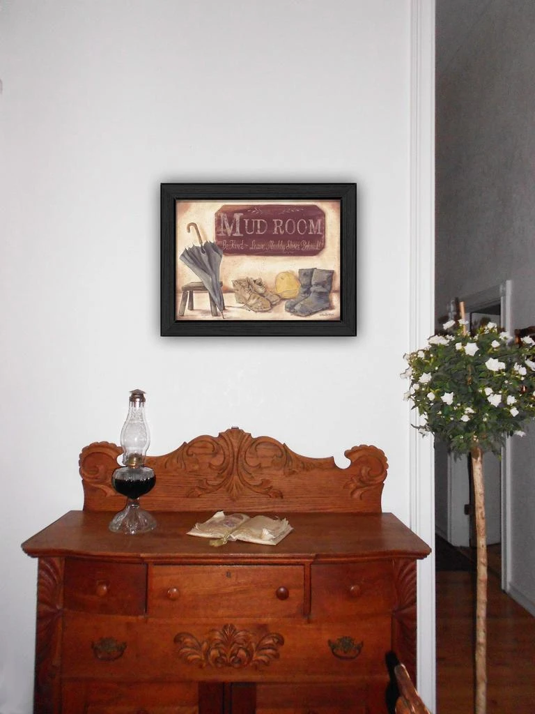 Hivvago Muddy Shoes Black Framed Print Wall Art 4