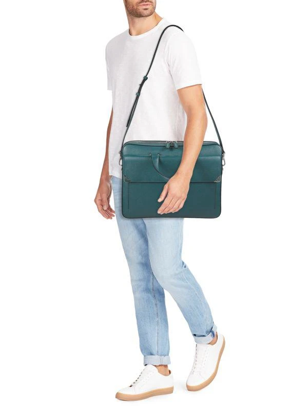 Salvatore Ferragamo Gemini Slim Leather Briefcase Bag 2