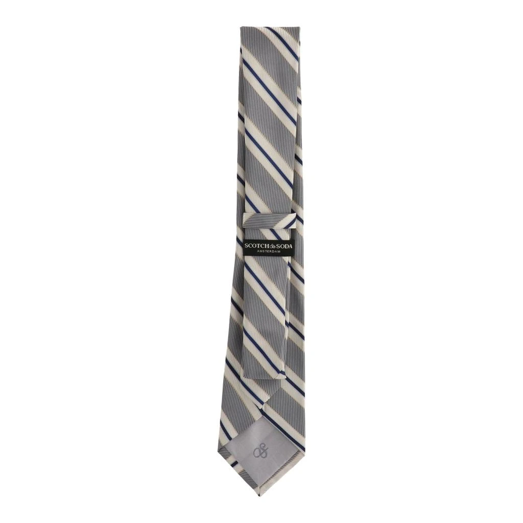 Scotch & Soda Scotch & Soda Mens Silver/Navy Tie 3