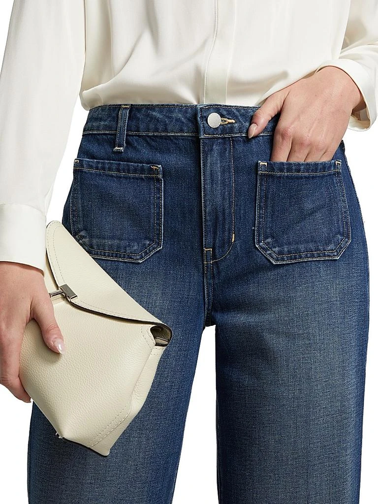 L'Agence Nolan High-Rise Patch Pocket Wide-Leg Jeans 6