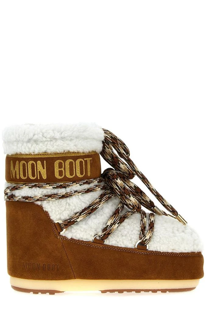 Moon Boot Moon Boot Logo Printed Shearling Lace-Up Boots 1