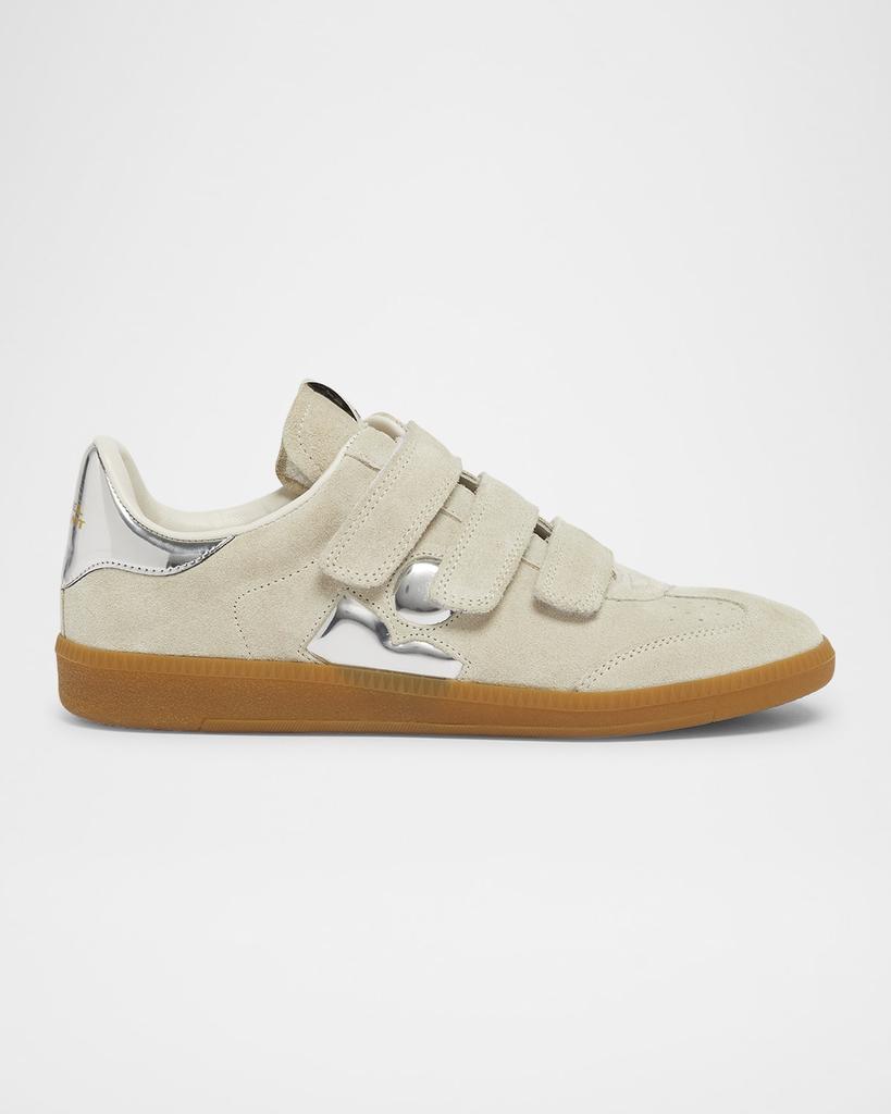 Isabel Marant Beth Bicolor Mixed Leather Sneakers