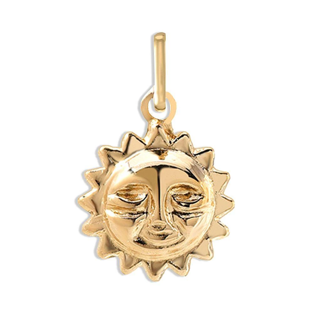 Zoe Lev 14K Yellow Gold Sun Charm Pendant 1