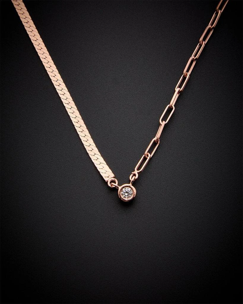 Meshmerise 18K Over Silver 0.1 ct. tw. Diamond Necklace