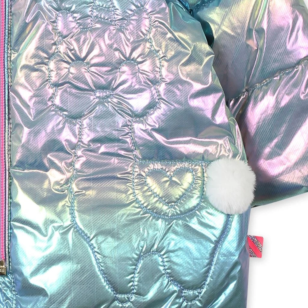 Billieblush Multicolour Down Jacket For Baby Girl With Pom Poms 3