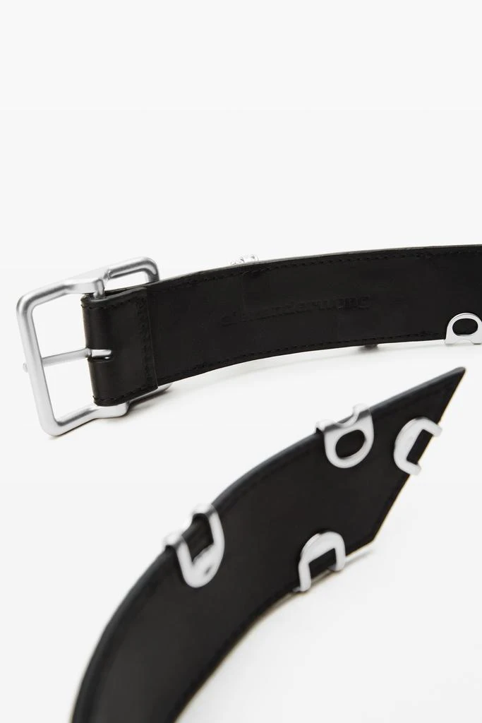 Alexander Wang Black Leather Belt with Hardware 5