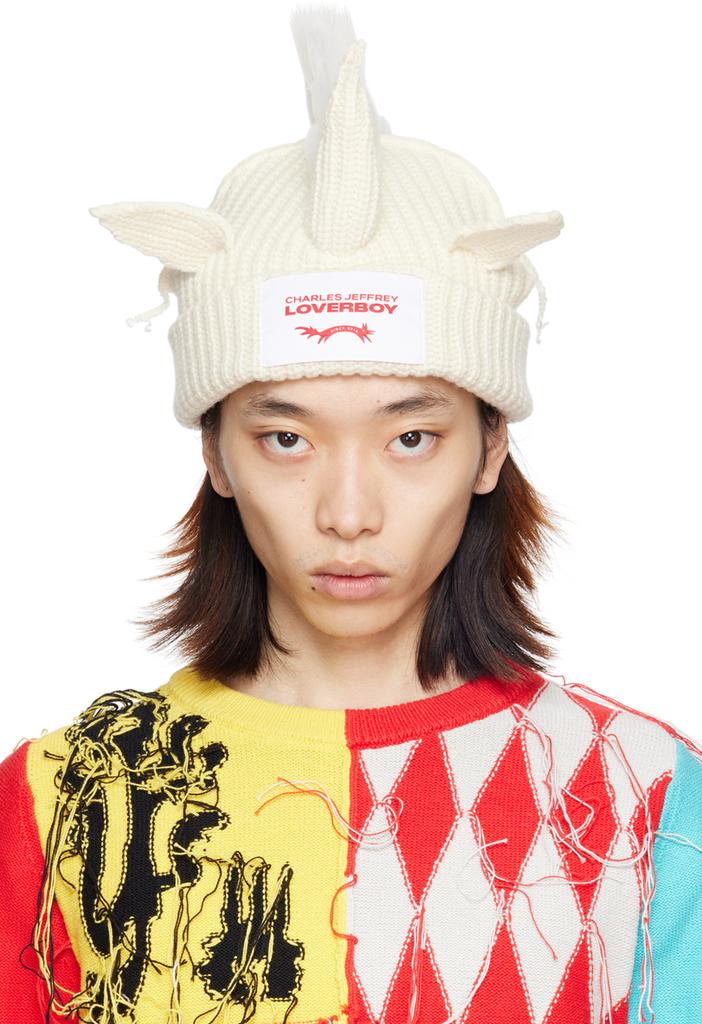 Charles Jeffrey Loverboy Chunky Ears Wool-Blend Beanie Scarf Charles Jeffrey Loverboy Chunky Ears Wool-Blend Beanie Scarf