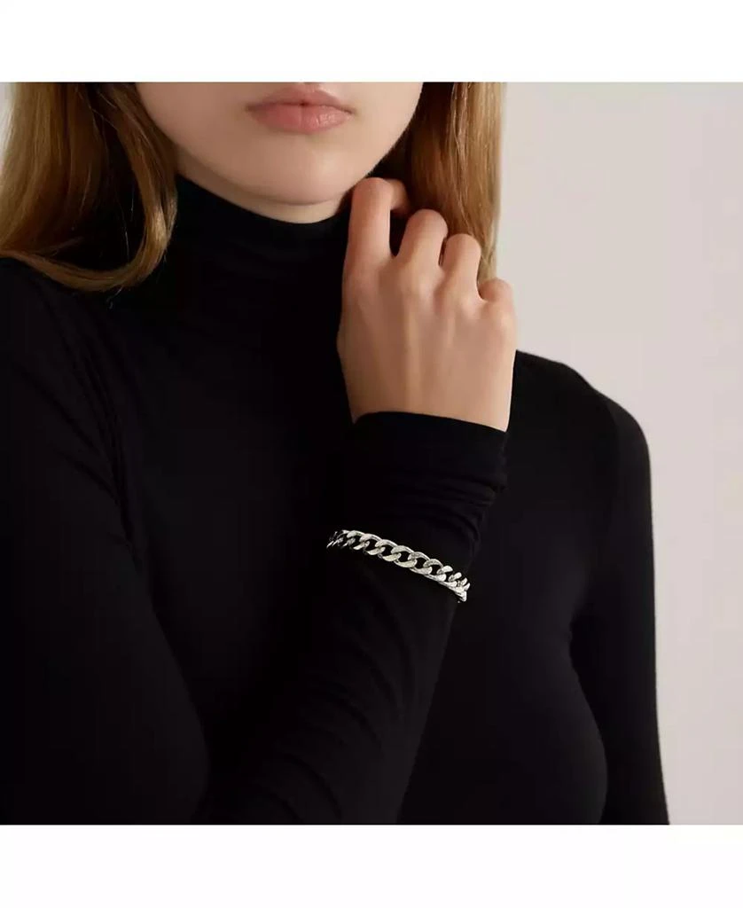 Joey Baby Silver Chunky Cuban Chain Bracelet with Toggle Clasp 5