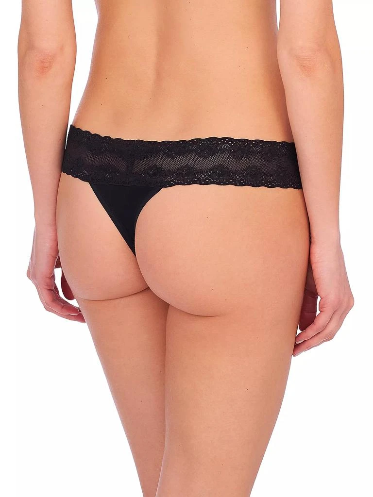 Natori Bliss Perfection Lace Trim One Size Thong 2