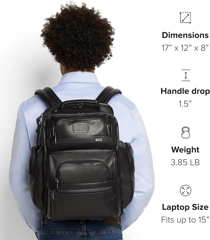 Tumi TUMI - Alpha Brief Pack - Men's and Women's Work and Travel Laptop Backpack with Padded Adjustable Strap - Fits Up to 15" Screen - Black 7