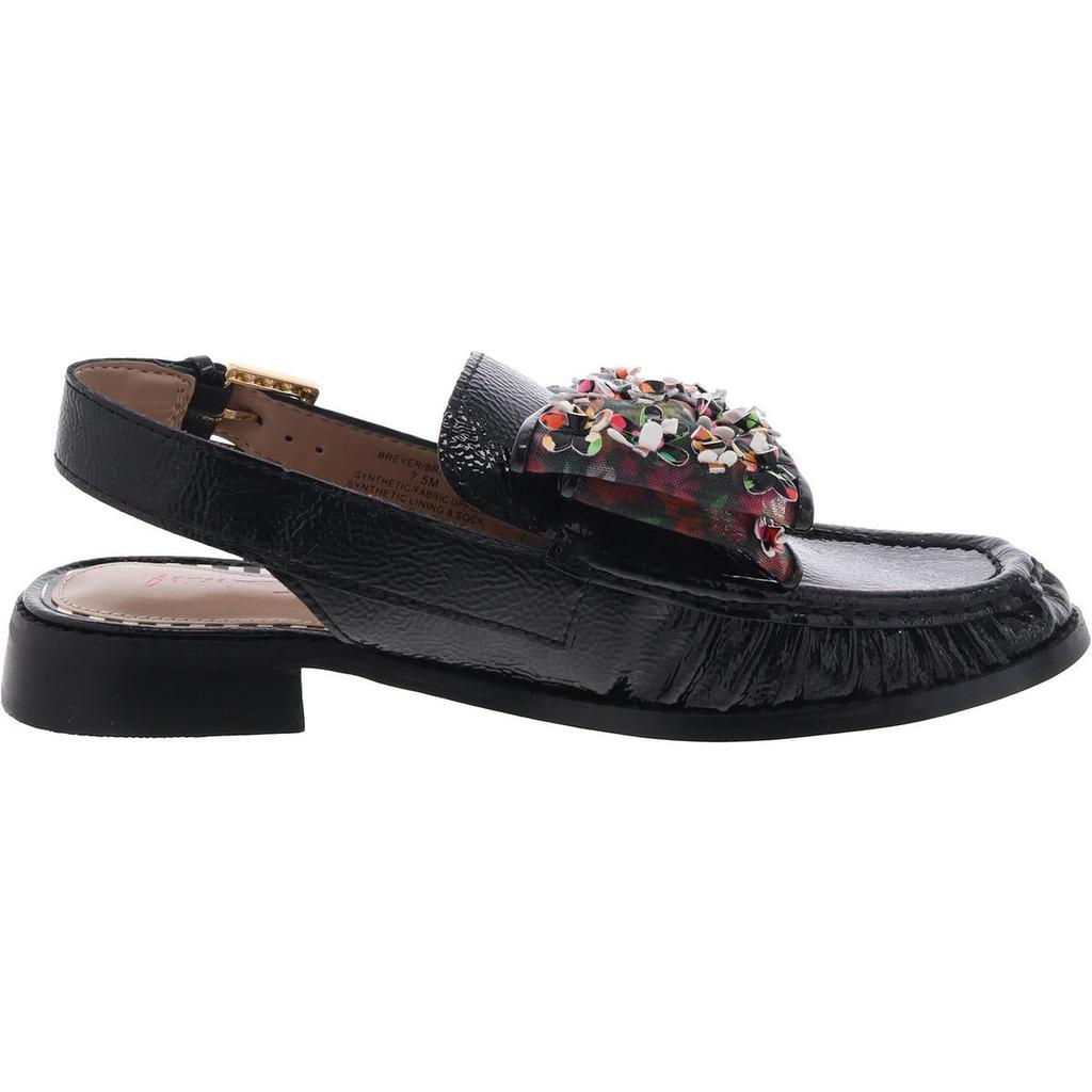 Betsey Johnson Breyer Womens Patent Floral Slingbacks