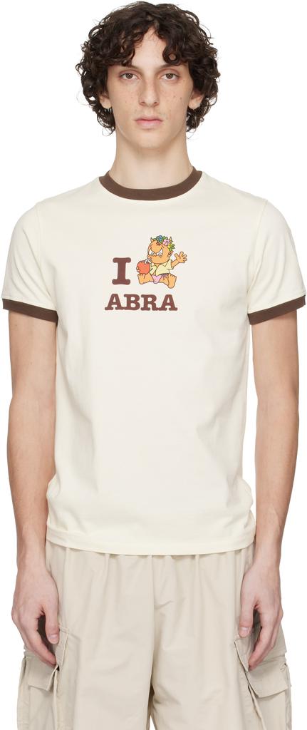 ABRA Beige 'I LOVE' Ringer T-shirt