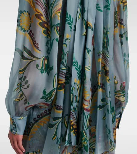 ETRO Printed ruched silk top 5