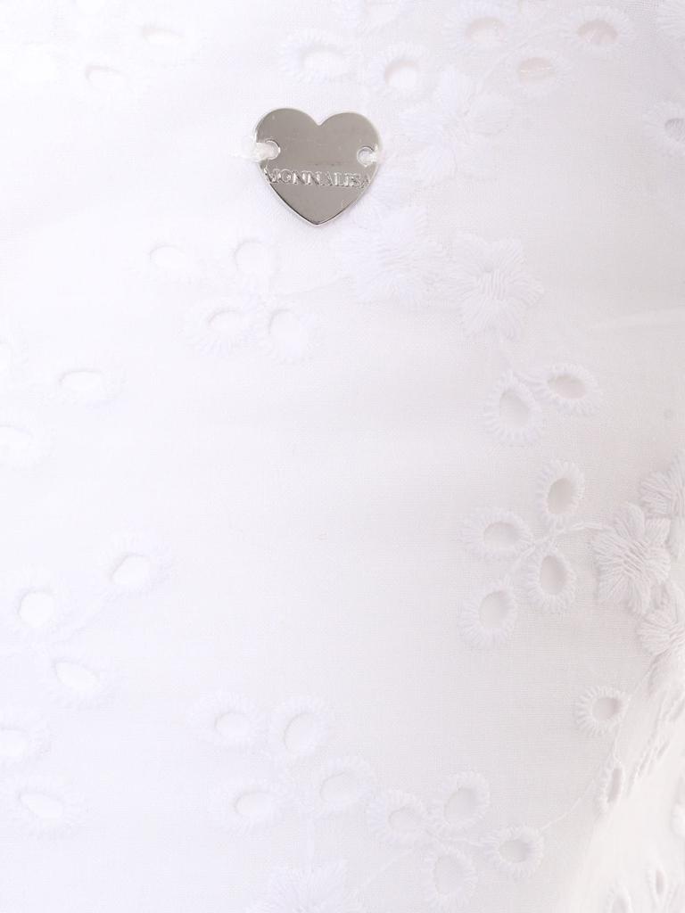MONNALISA White Perforated Sundress