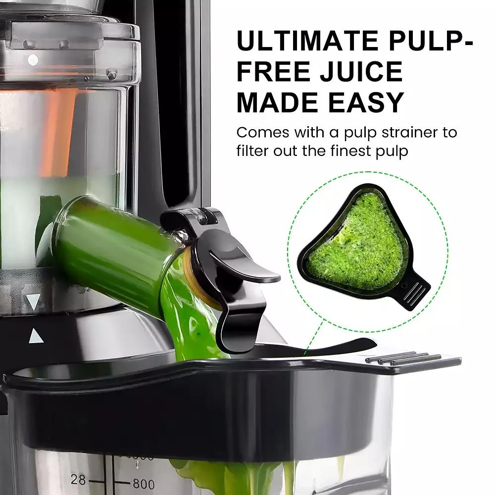 Ventray Big Feeding Mouth Masticating Juicer, Large Chute Juice Extractor for Fruit 
Vegetable 6