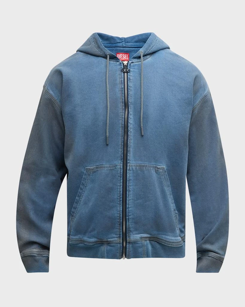 Diesel Men's Track Denim Zip Hoodie 1