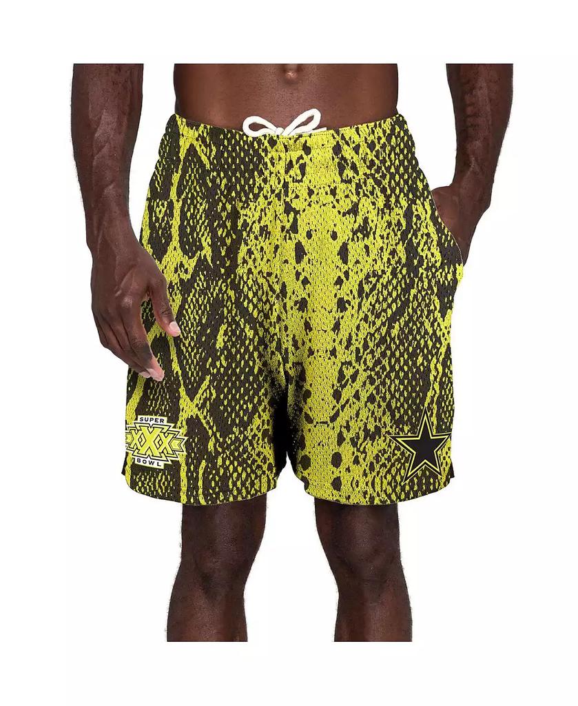 New Era Men's Yellow Dallas Cowboys Super Bowl XXX Summer Pop Shorts