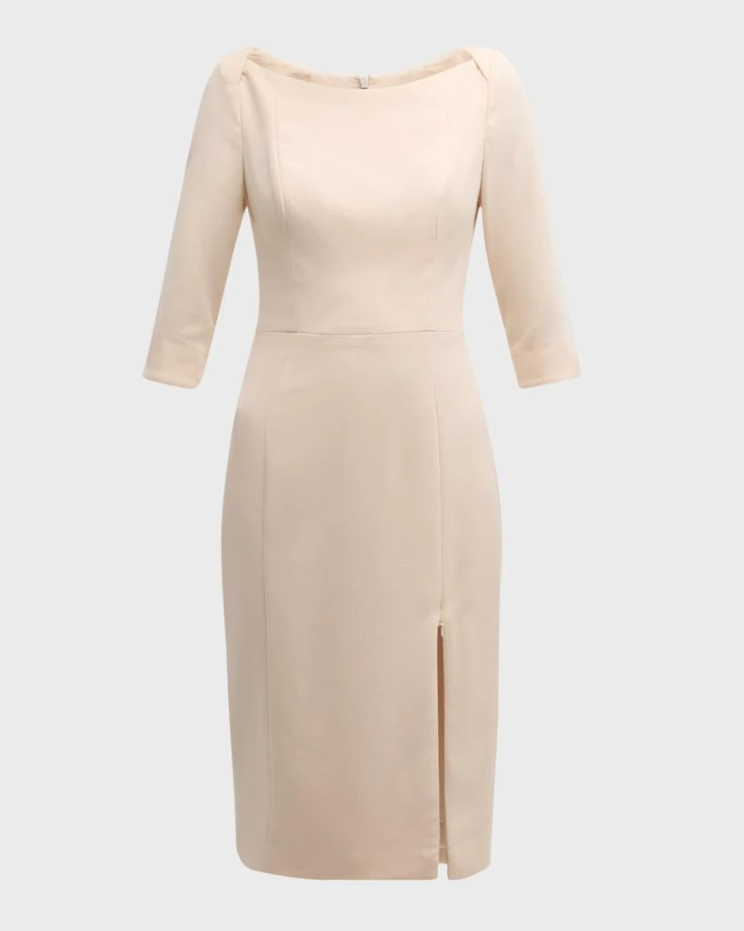 Black Halo Marissa 3/4-Sleeve Ponte Sheath Dress 1